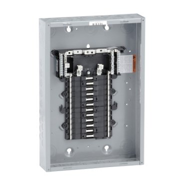 Load center, QO, 1 phase, 24 spaces, 34 circuits, 125A convertible main lugs, PoN, NEMA1, gnd bar (Load center QO) is a Schneider Electric product. Designed for reliable performance and long service life. Available across Iraq — contact us for pricing and delivery options.