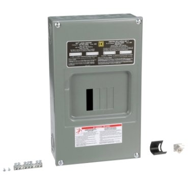 Load center, QO, 1 phase, 4 spaces, 8 circuits, 125A fixed main lugs, NEMA1, gnd bar, surface cover (Load center QO) is a Schneider Electric product. Designed for reliable performance and long service life. Available across Iraq — contact us for pricing and delivery options.