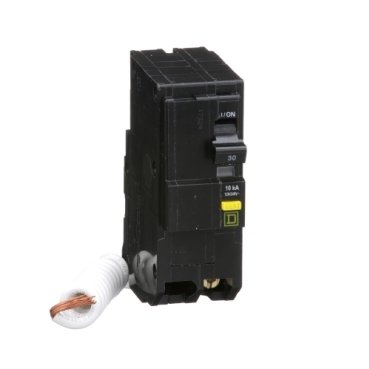 Mini circuit breaker, QO, 30A, 2 pole, 120/240VAC, 10kA, plug in, 6mA grd fault A, pigtail, clam (Mini circuit breaker QO) is a Schneider Electric product. Designed for reliable performance and long service life. Available across Iraq — contact us for pricing and delivery options.