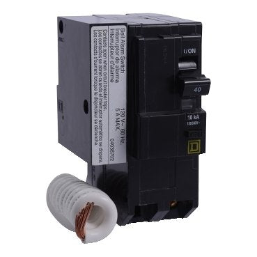 Mini circuit breaker, QO, 40A, 2 pole, 120/240VAC, 10kA, plug in, 30mA grd fault B, alarm switch [TAA] (Mini circuit breaker QO) is a Schneider Electric product. Designed for reliable performance and long service life. Available across Iraq — contact us for pricing and delivery options.