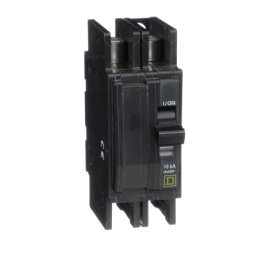 Mini circuit breaker, QOU, 10A, 2 pole, 120/240 VAC, 10kA, field reversible lugs (Mini circuit breaker QOU) is a Schneider Electric product. Designed for reliable performance and long service life. Available across Iraq — contact us for pricing and delivery options.