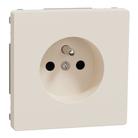 Schneider Electric D-Life Cream 1 Gang Plug Socket, 16A Indoor, Type E