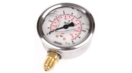 WIKA G 1/2 G 1/2 B Pressure Gauge, 100 mm, 250 bar