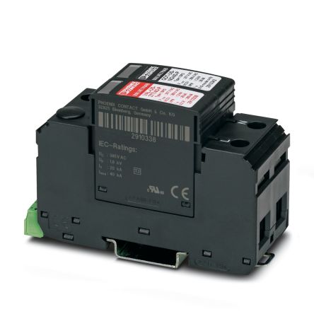 Phoenix Contact 1 Phase Surge Protector, 40 kA, 1500 V, DIN Rail