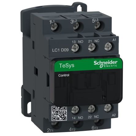 Schneider Electric LC1D Contactor, 230V ac Coil, 3-Pole, 12 A, 5.5 kW 240V ac, 3 NO, 690V ac