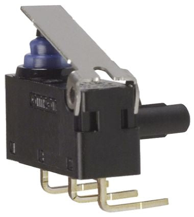 Omron Hinge Lever Micro Switch, Right Angle PCB Terminal Terminal, 2A, SPDT, IP67
