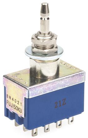 Honeywell Miniature Push Button Switch, Panel Mount Silver, DPDT