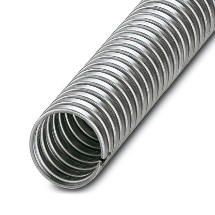 Phoenix Contact 10 m Silver Cable Cover in Galvanised Steel, 31 mm ID