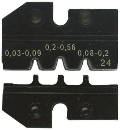 Knipex Crimp Die Set, Coaxial Type Crimp Die Black