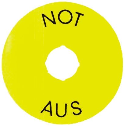 ABB Label for Use with Emergency Stop Push Button Switches