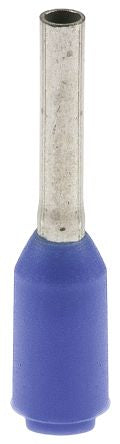 Weidmüller Insulated Crimp Bootlace Ferrule, 12 mm Pin Length, 4.5 mm Pin Diameter, Blue to 7 AWG Wire Size