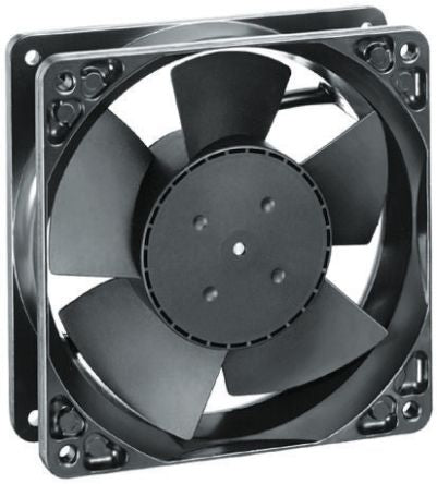 ebm-papst 4100 N Series Axial Fan, 12V dc, 160 m³/h, 3.7 W, IP68 119 mm 119mm 38 mm