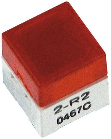 Omron IP00 Red Tactile Switch Cap, SPST-NO 50mA 24 V dc, PCB
