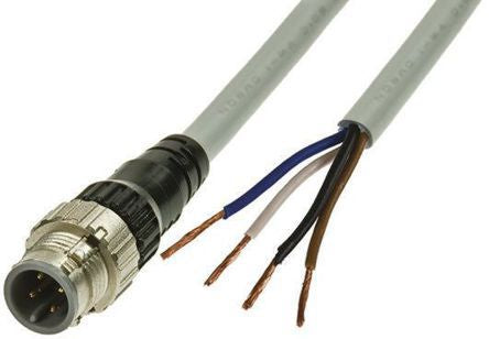 Omron Male 4 way Straight to Unterminated Sensor Actuator Cable, 3 m