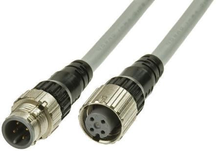 Omron Female 4 way Straight to Male Straight Sensor Actuator Cable, 1 m