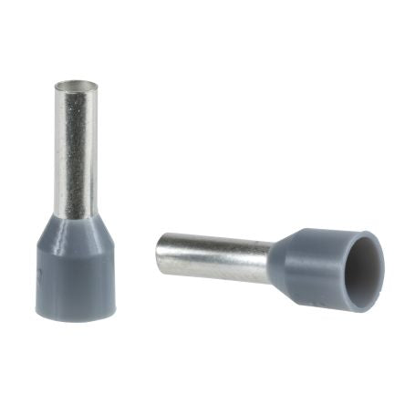 Schneider Electric, Linergy Insulated Cable End, 10 mm Pin Length, 3.2 mm Pin Diameter, Grey from 12 AWG to 12 AWG Wire