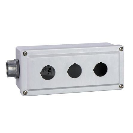 Schneider Electric Aluminium Harmony 9001K Push Button Enclosure - 3 Hole 30 mm Diameter