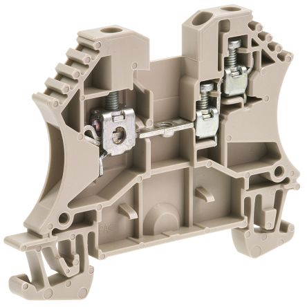 Weidmüller 1024700000 WDU Series Feed Through Terminal Block Brown, 2.5mm², 1-Level, Screw, IECEx/ATEX