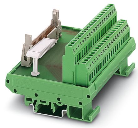 Phoenix Contact 16-Contact Male Interface Module, Flat Ribbon Cable Connector, DIN Rail, 1A