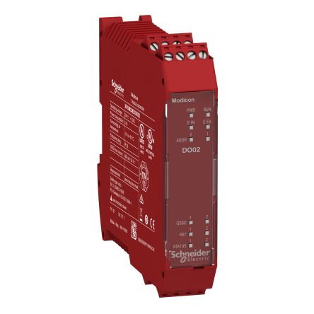 Schneider Electric XPSMCM Series Output Module, 2 Inputs, 4 Outputs, 24V dc