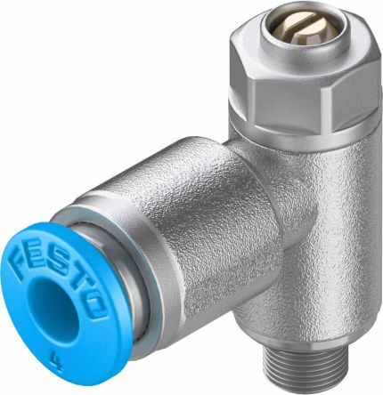 Festo GRLA Series Flow Controller Exhaust Valve, 193138, Inlet Male, Female, Outlet Female, Male