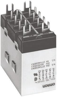 Omron PCB Power Relay, 240V ac Coil, 25A Switching Current, DPDT