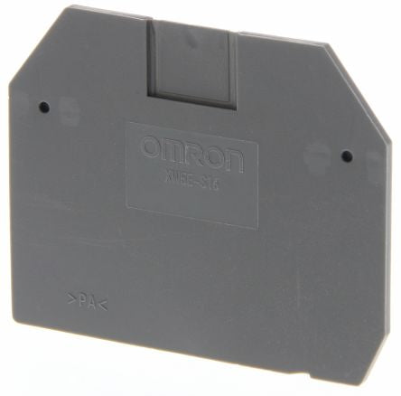 Omron XW5E Series End Cover for Use with XW5T-S16-1.1-1 Feed Through Terminal Block, XW5G-S16-1.1-1 Grounding Terminal