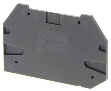 Omron XW5E Series End Cover for Use with XW5G-S4.0-2.2-1 Grounding Terminal Block, XW5T-S4.0-2.2-1 Feed Through Terminal