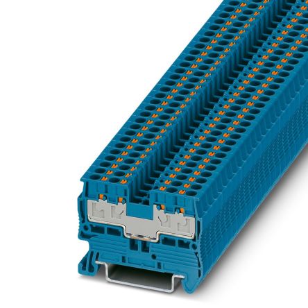 Phoenix Contact PT 2.5/S-QUATTRO BU Series Feed Through Terminal Block Push-in