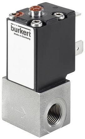Burkert Proportional Solenoid Valve 238932, 2 Port, NC, 24V dc G, 1/8 in