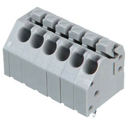 WAGO 250 Series PCB PCB Female Solder Pin, 6-Pole, 6-Way
