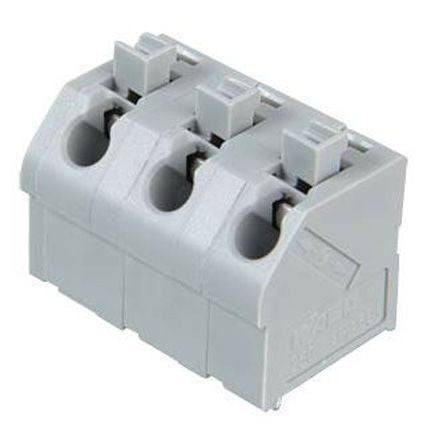 WAGO 250 Series PCB Terminal Strip Female Cage Clamp, 3-Pole, 3-Way