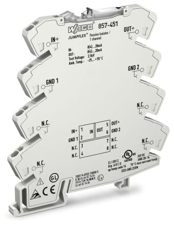 WAGO JUMPFLEX Isolation Amplifiers Series Signal Conditioner, Current Input, Current Output, IECEx, ATEX