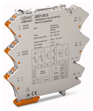 WAGO Jumpflex Series Signal Conditioner, Potentiometer, RTD Input, Relay, Digital Output, 24V dc Supply