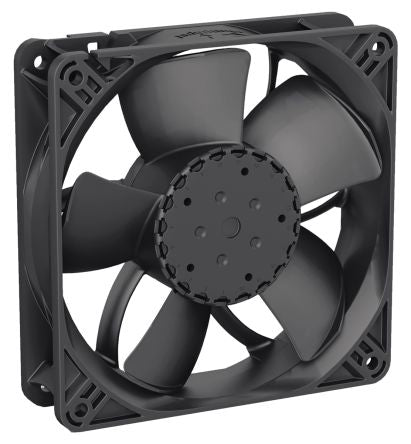 ebm-papst 4300 N - S-Panther Series Axial Fan, 24V dc, 285 m³/h, 6 W, 0.12 A Max, IP68 119 mm 32mm 32 mm