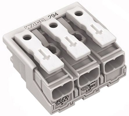 WAGO 294 Series Power Supply Connector Female Push-in, 3-Pole, 24A