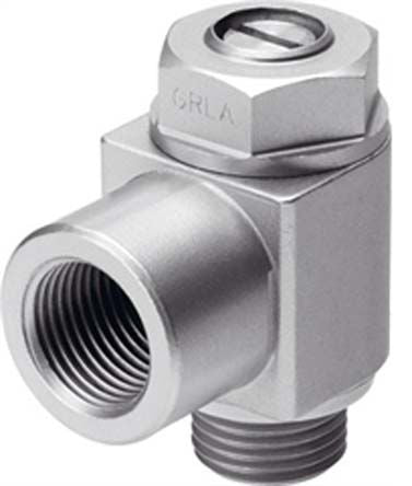 Festo GRLA Series Flow Controller Exhaust Valve, 151178, Inlet Male, Female G 3/8, Outlet Female, Male