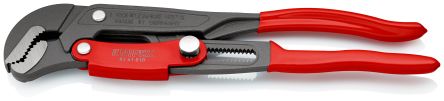 Knipex Pipe Wrench, 330mm Overall, 42 mm Jaw Capacity, Plastic Handle VDE/1000V Approved