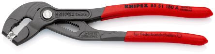 Knipex 1-Piece Hose Clamp Plier, 180 mm Overall Serrated, 50mm Jaw
