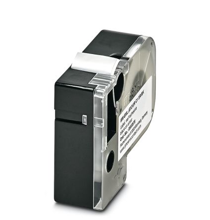 Phoenix Contact Black on Silver Label Printer Tape, 8 m Length, 24 mm Width, 8 m Label Length, 24 mm Label Width