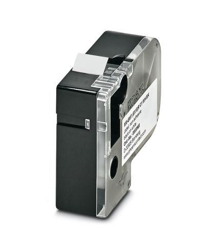 Phoenix Contact Black on White Label Printer Tape, 5.5 m Length, 18 mm Width, 5.5 m Label Length, 18 mm Label Width