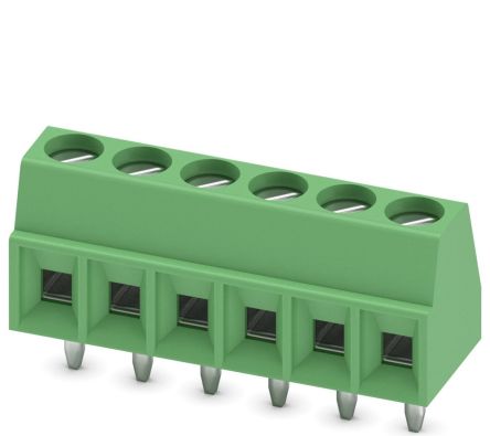 Phoenix Contact MKDS 1/6-3.5 Series PCB Terminal Block, 6-Contact, 3.5 mm Pitch, 1 Row