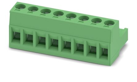 Phoenix Contact MSTB 2.5/8-ST Series Pluggable Terminal Block, 8-Contact, 5 mm Pitch, 1 Row