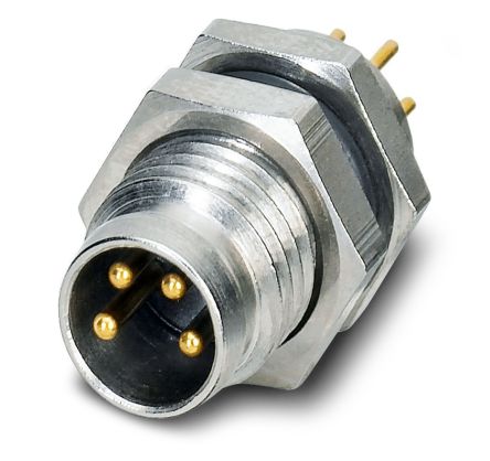 Phoenix Contact Circular Connector, 4 Contacts, Panel Mount, M8 Connector, Plug, Male, IP67, SACC Series