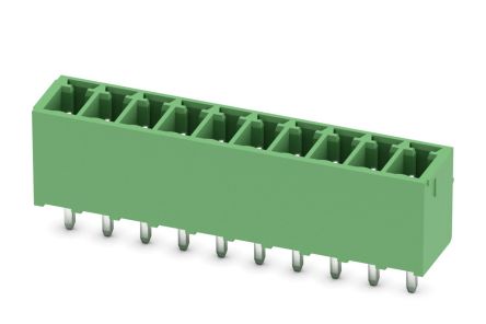 Phoenix Contact MCV 1.5/10-G-3.5 Series Pluggable Terminal Block, 10-Contact, 3.5 mm Pitch, 1 Row