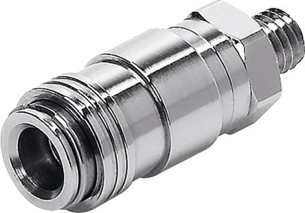 Festo Brass Pneumatic Quick Connect Coupling, M5 Male Metric