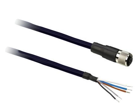 Telemecanique Sensors Female M12 to 3 way M12 Sensor Actuator Cable, 5 m
