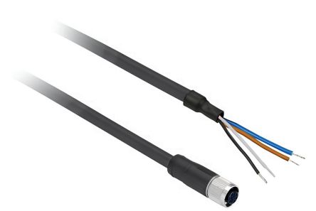Telemecanique Sensors Female 4 way Straight to 4 way M12 Sensor Actuator Cable, 2 m
