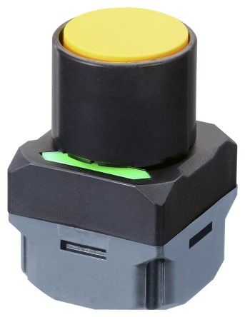 Omron A2W Series Illuminated Push Button Switch, Momentary, Green, Red, Yellow LED, IP65, 24 V dc
