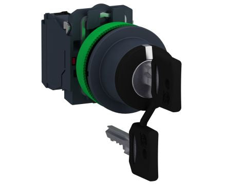 Schneider Electric IP67, IP69, IP69K, IP66 Key Switch, DPST, 3A 3-Way